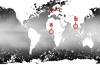 Indication of the three areas